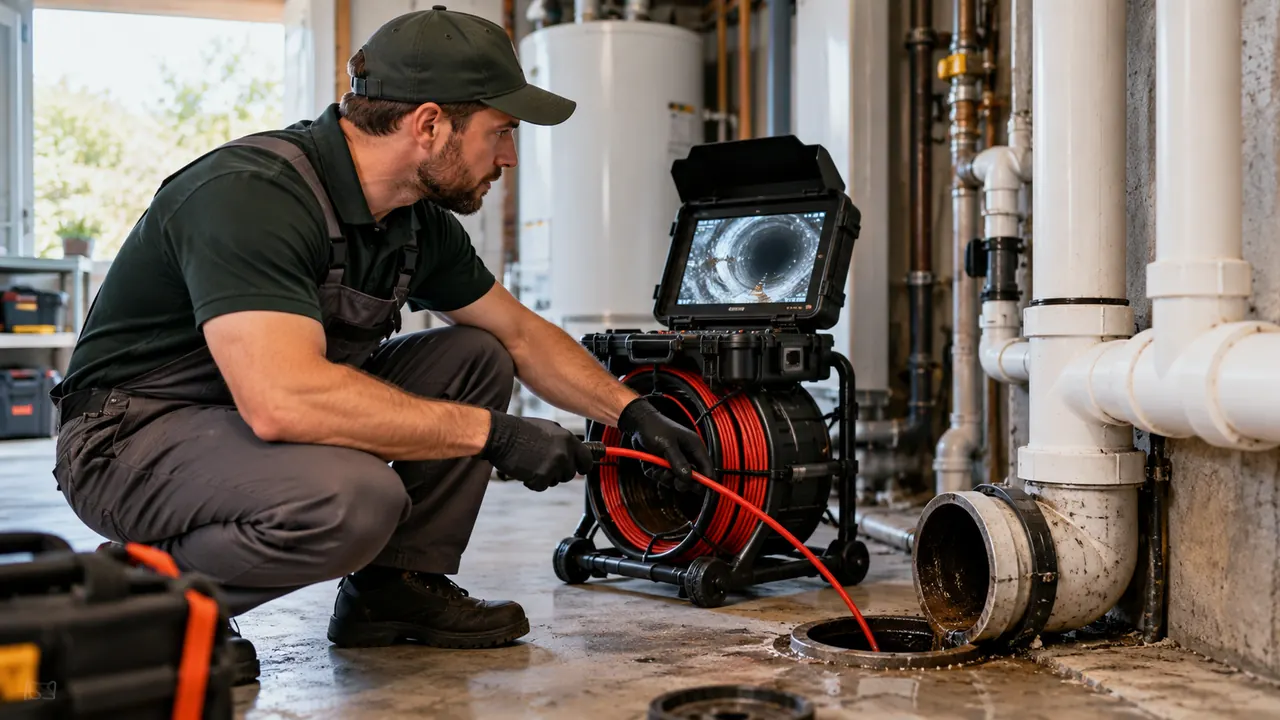 Drain camera inspection equipment used to view the inside of a pipe